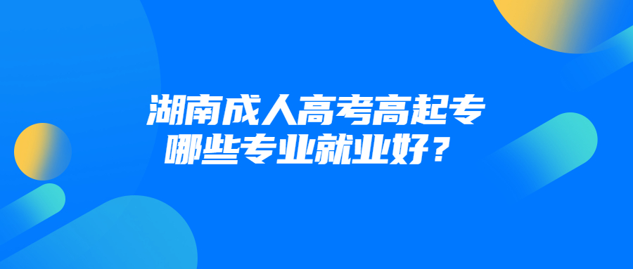 湖南成人高考高起專